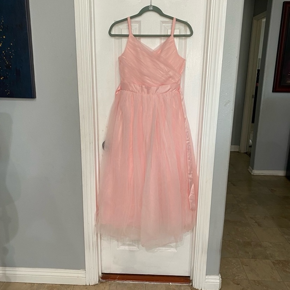 New Girls size 14 light pink, sleeveless tulle dress